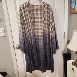Maurice's Plaid Ombre Kimono